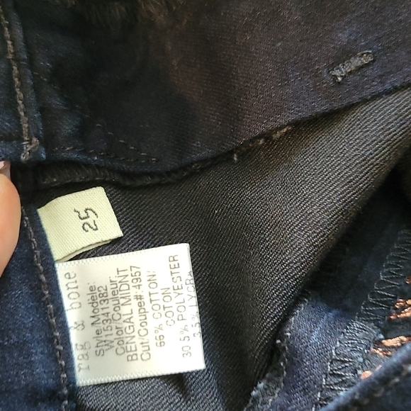 Rag and bone copper Embroidered Denim Black Skinny jeans Boho Bohemian - Picture 6 of 8